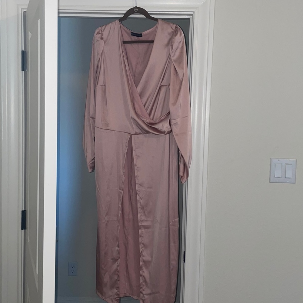 Long blouse with open slit